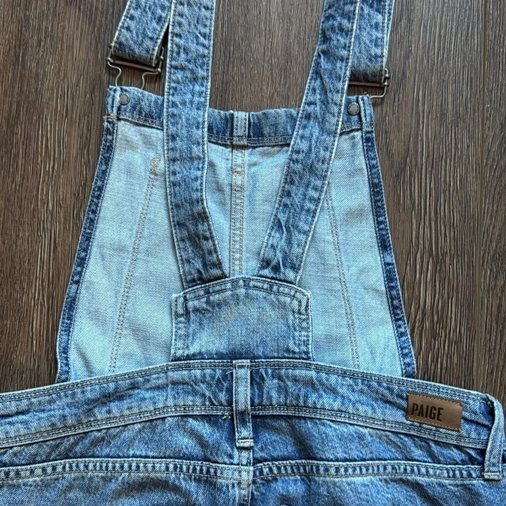 Anthropologie PAIGE Sierra High Rise Denim Overalls Distressed